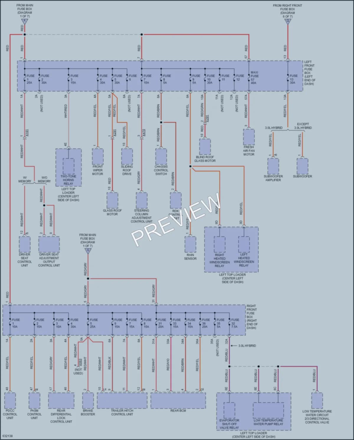 2018 Porsche Cayenne Power Distribution wiring diagram preview