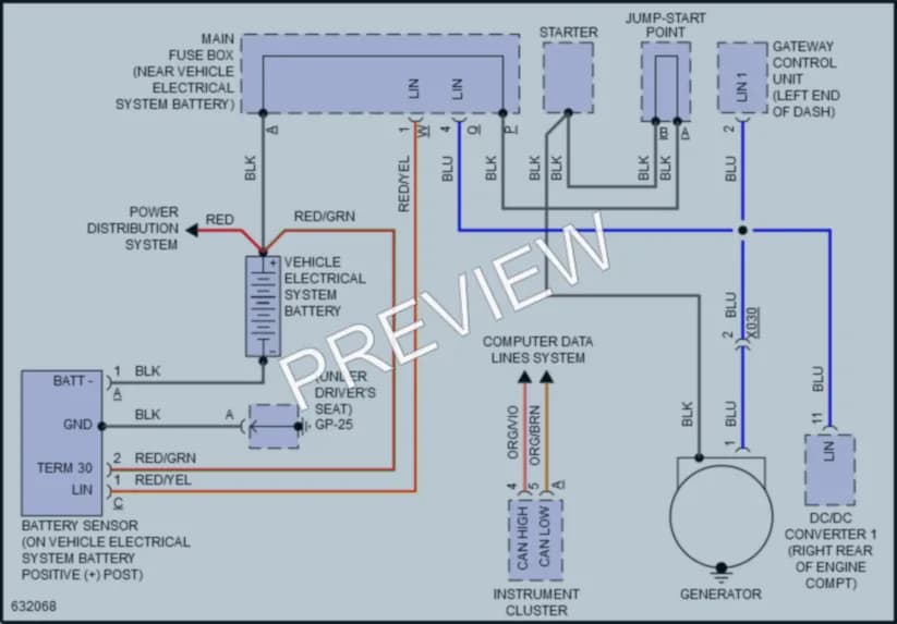 2018 Porsche Cayenne Starting Charging wiring diagram preview