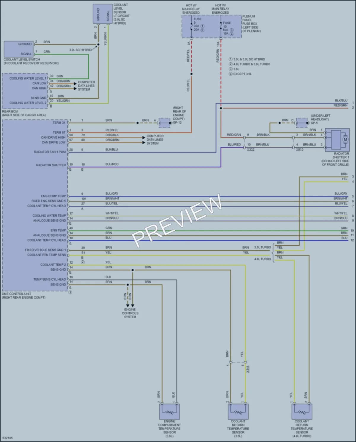 2018 Porsche CayenneHybrid Cooling Fan wiring diagram preview