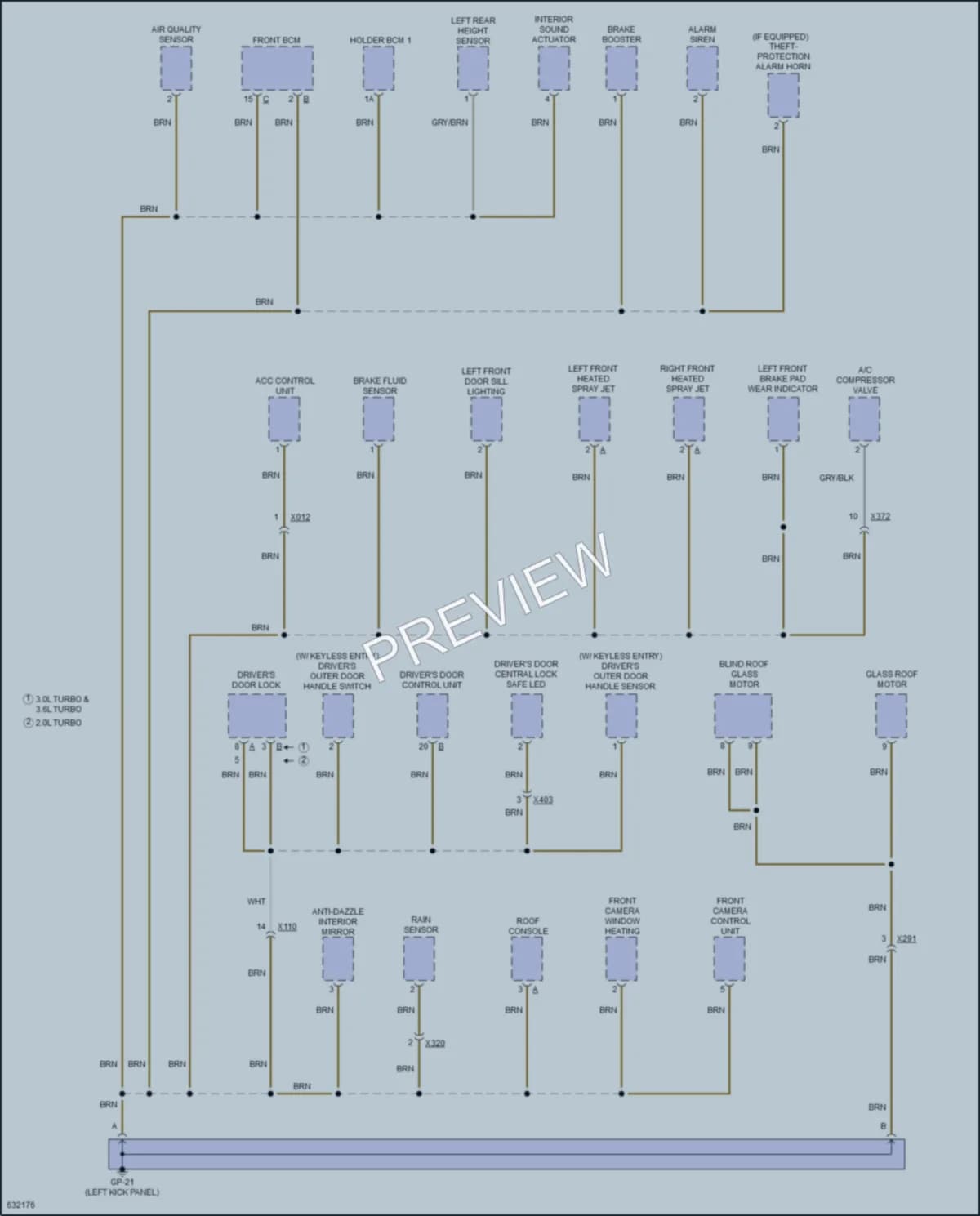 2018 Porsche Macan Ground Distribution wiring diagram preview