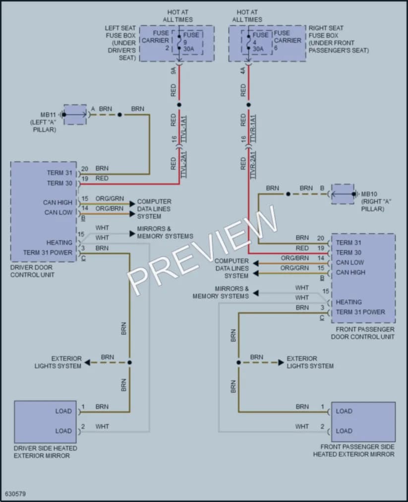 2018 Porsche Panamera Defoggers wiring diagram preview