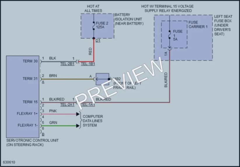 2018 Porsche Panamera Electronic Power Steering wiring diagram preview
