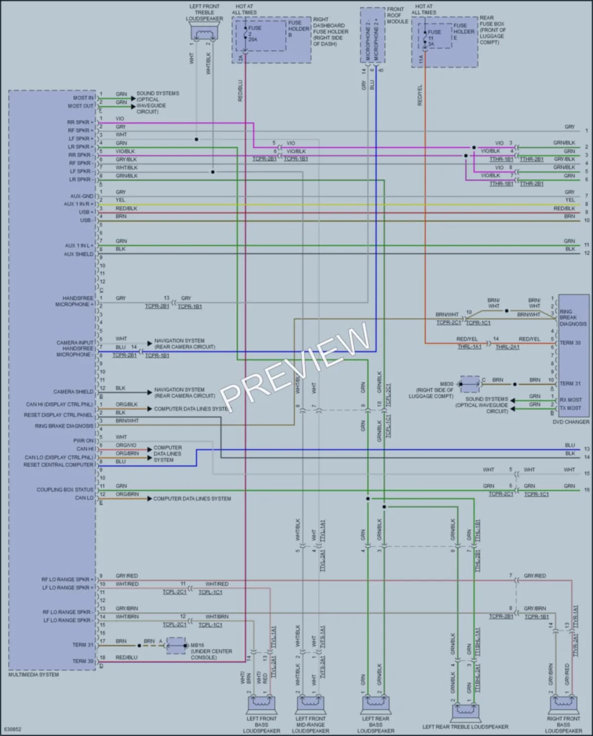2018 Porsche PanameraHybrid Radio wiring diagram preview