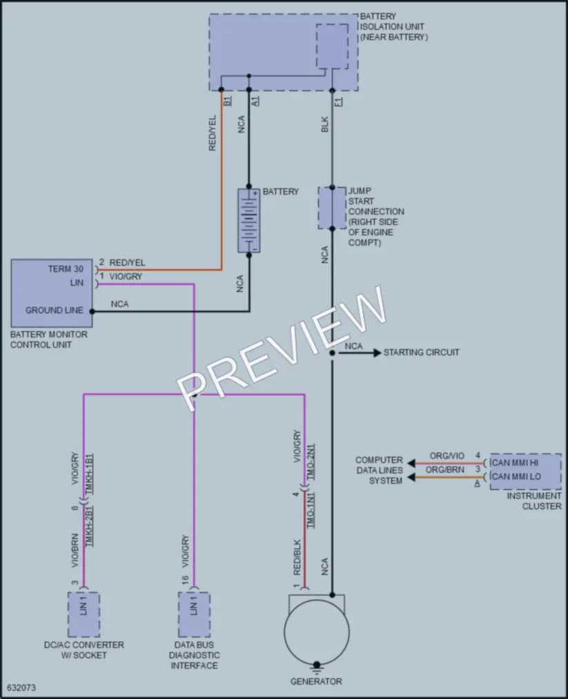 2018 Porsche PanameraHybrid Starting Charging wiring diagram preview