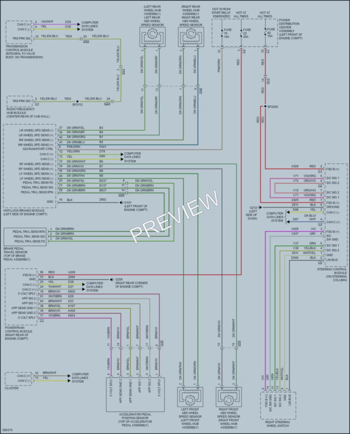 2018 Ram 1500Pickup Cruise Control wiring diagram preview