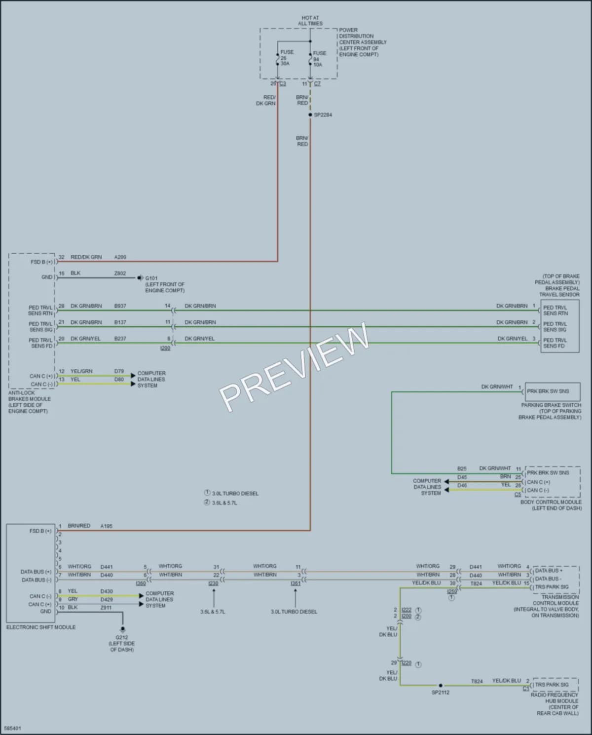 2018 Ram 1500Pickup Shift Interlock wiring diagram preview