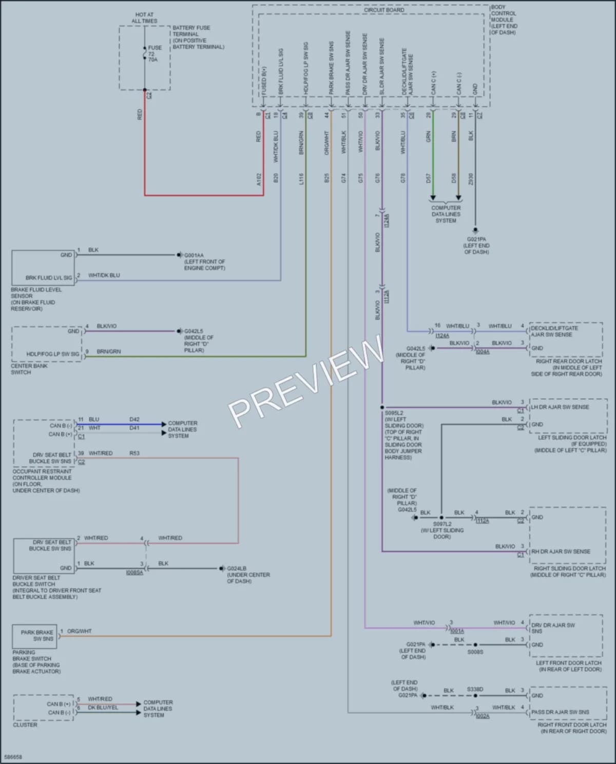 2018 Ram 1500ProMaster Warning Systems wiring diagram preview