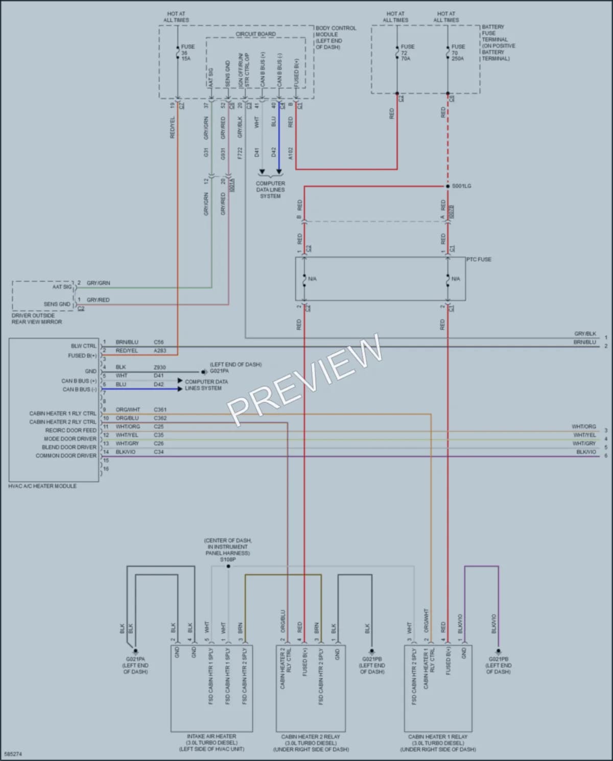 2018 Ram 2500ProMaster Air Conditioning wiring diagram preview