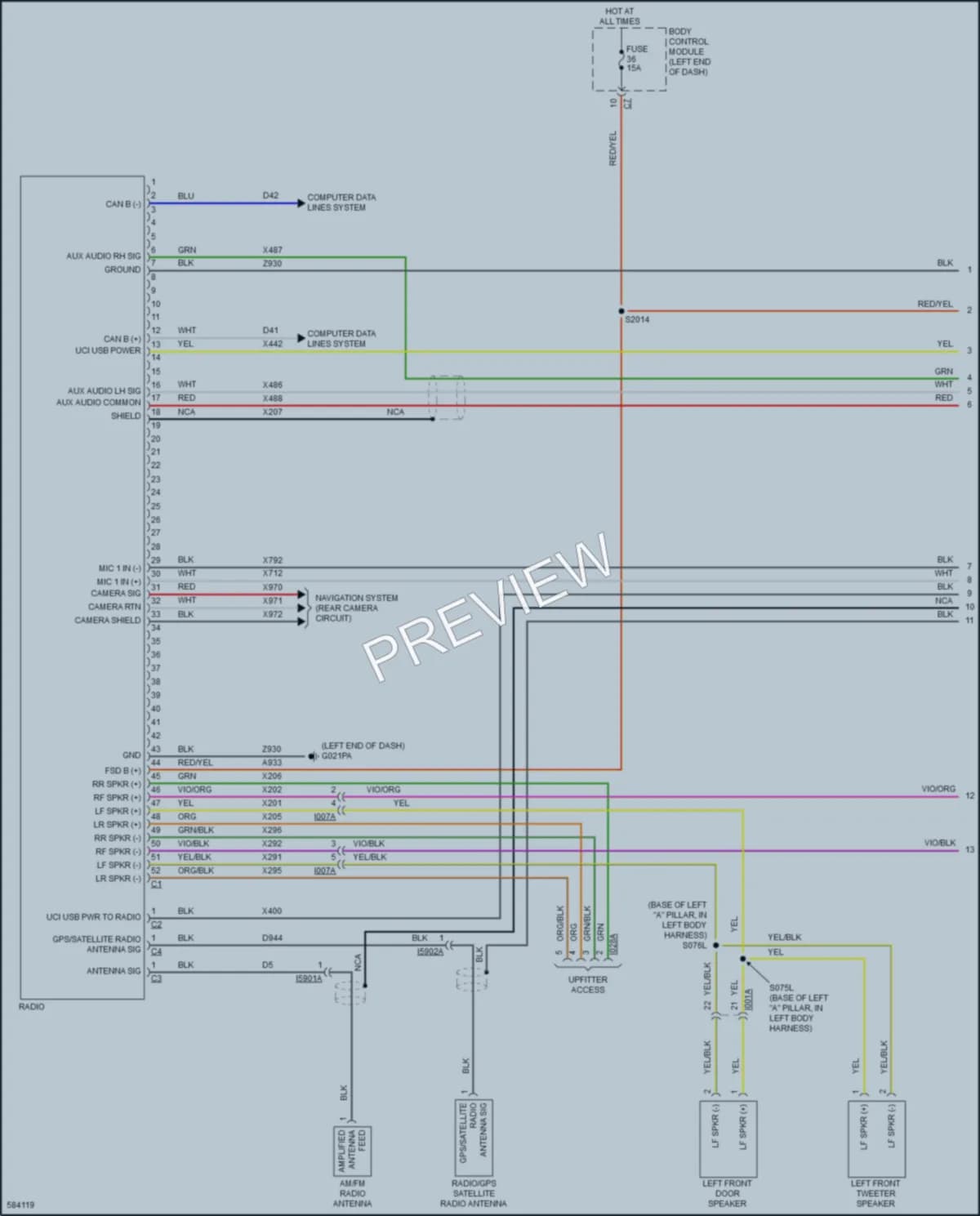 2018 Ram 2500ProMaster Navigation wiring diagram preview