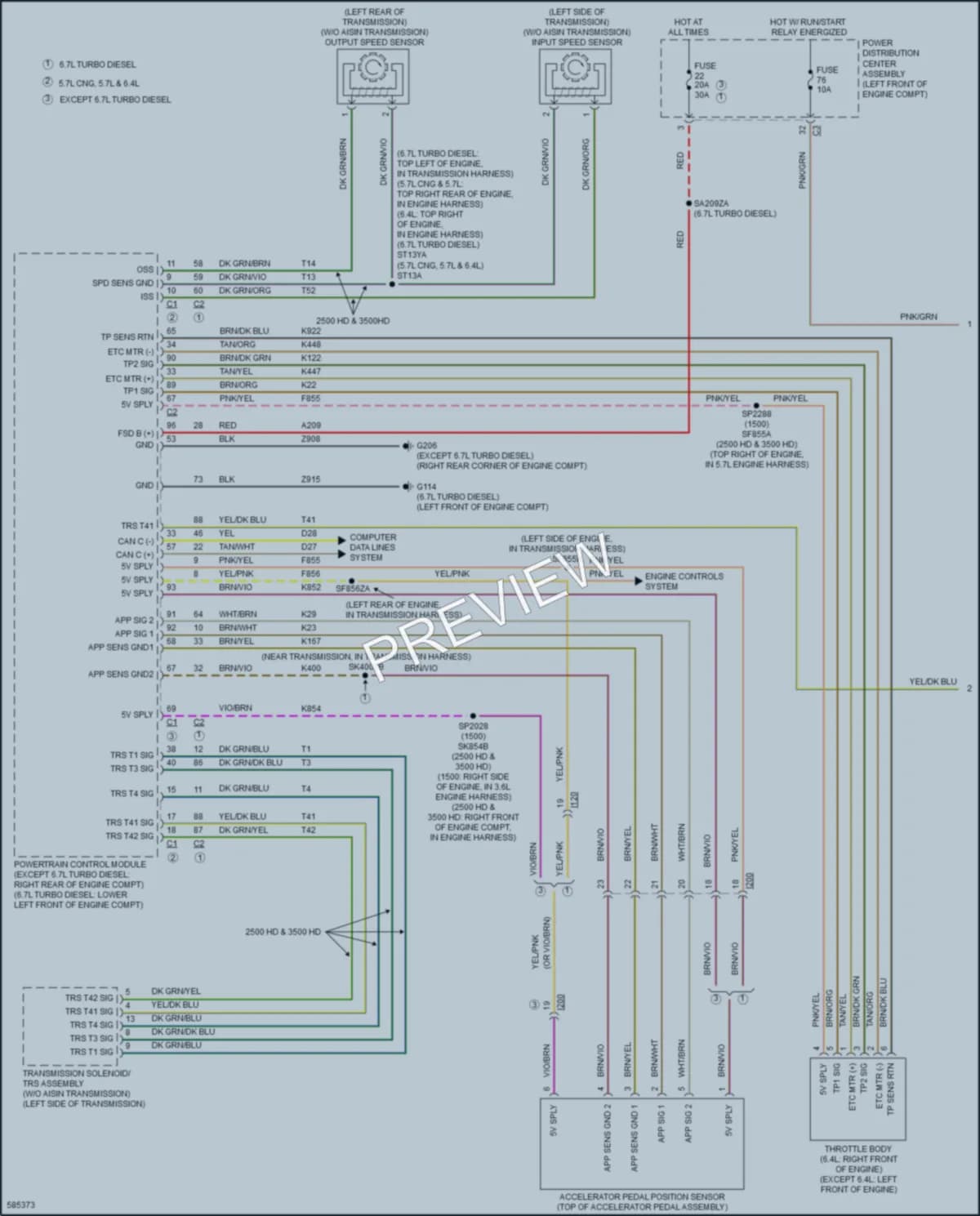 2018 Ram 3500Pickup Cruise Control wiring diagram preview