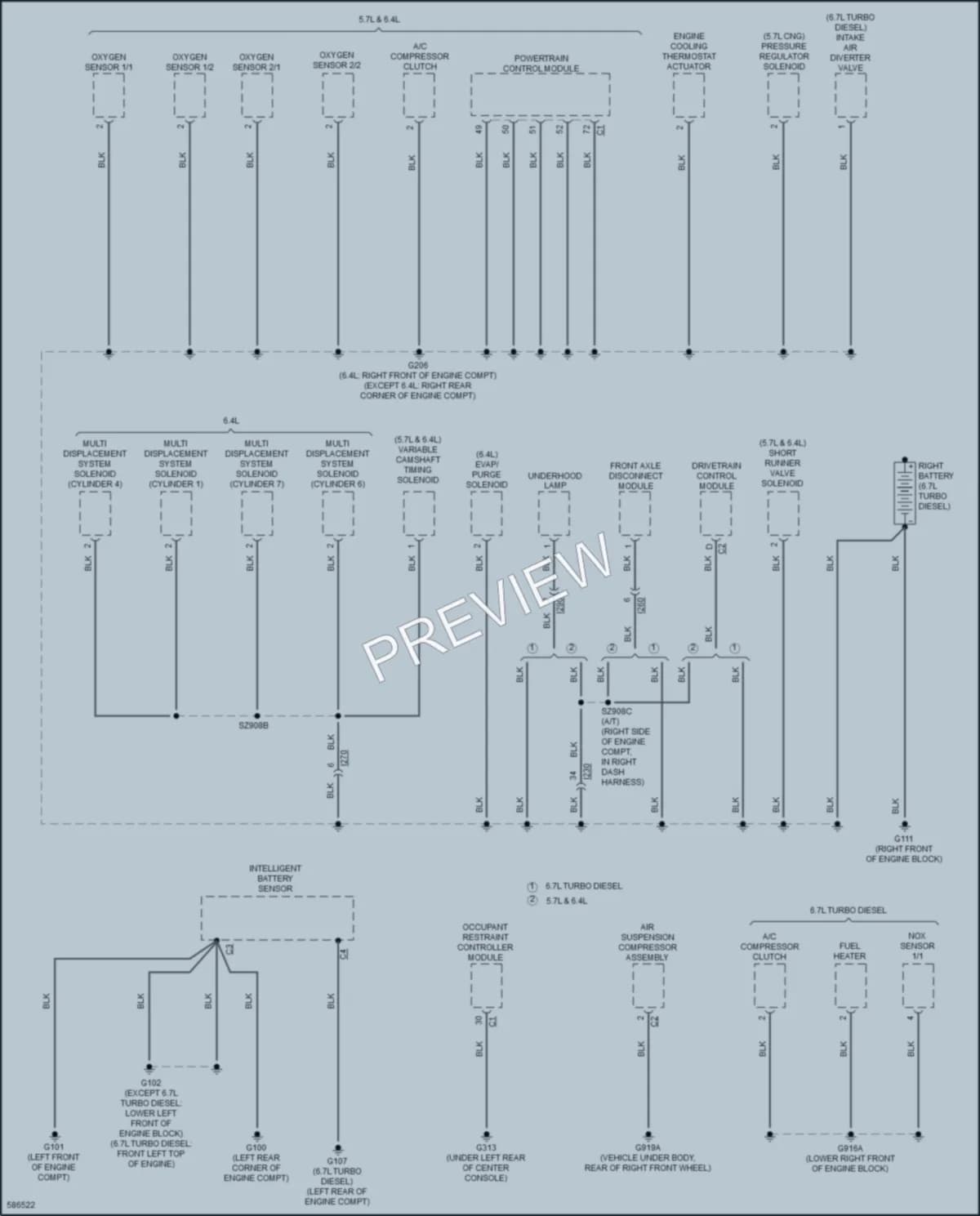 2018 Ram 3500Pickup Ground Distribution wiring diagram preview