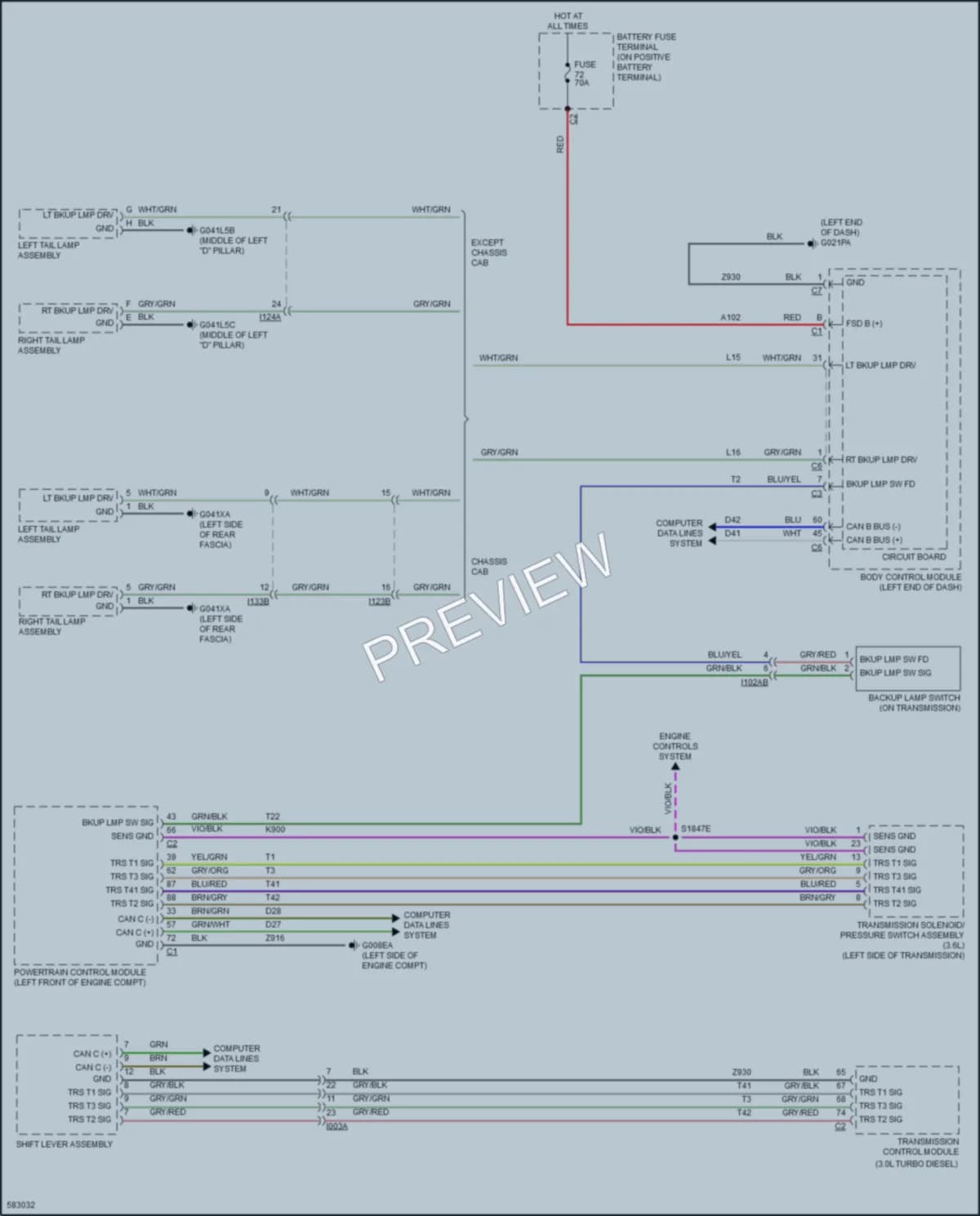 2018 Ram 3500ProMaster Exterior Lights wiring diagram preview