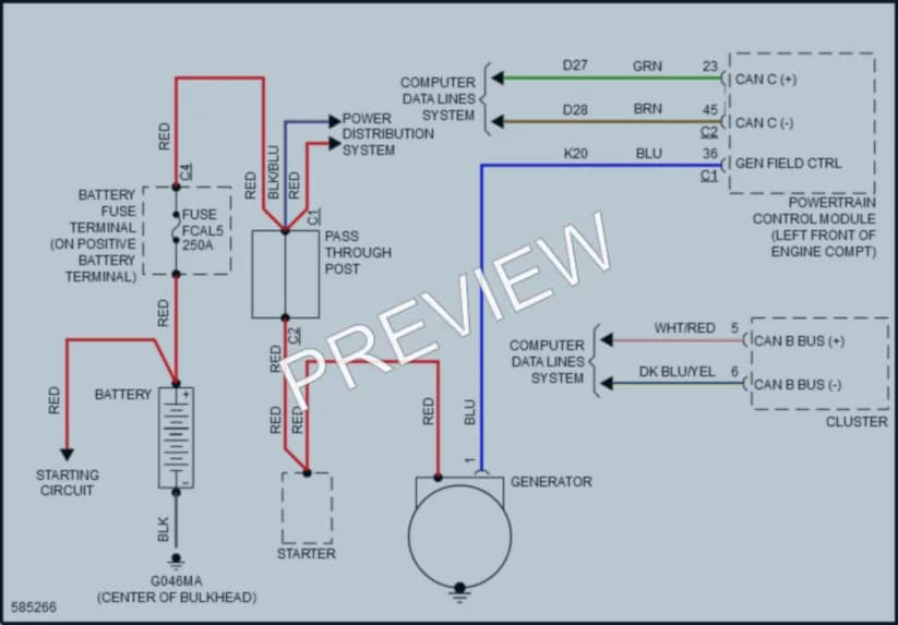 2018 Ram 3500ProMaster Starting Charging wiring diagram preview