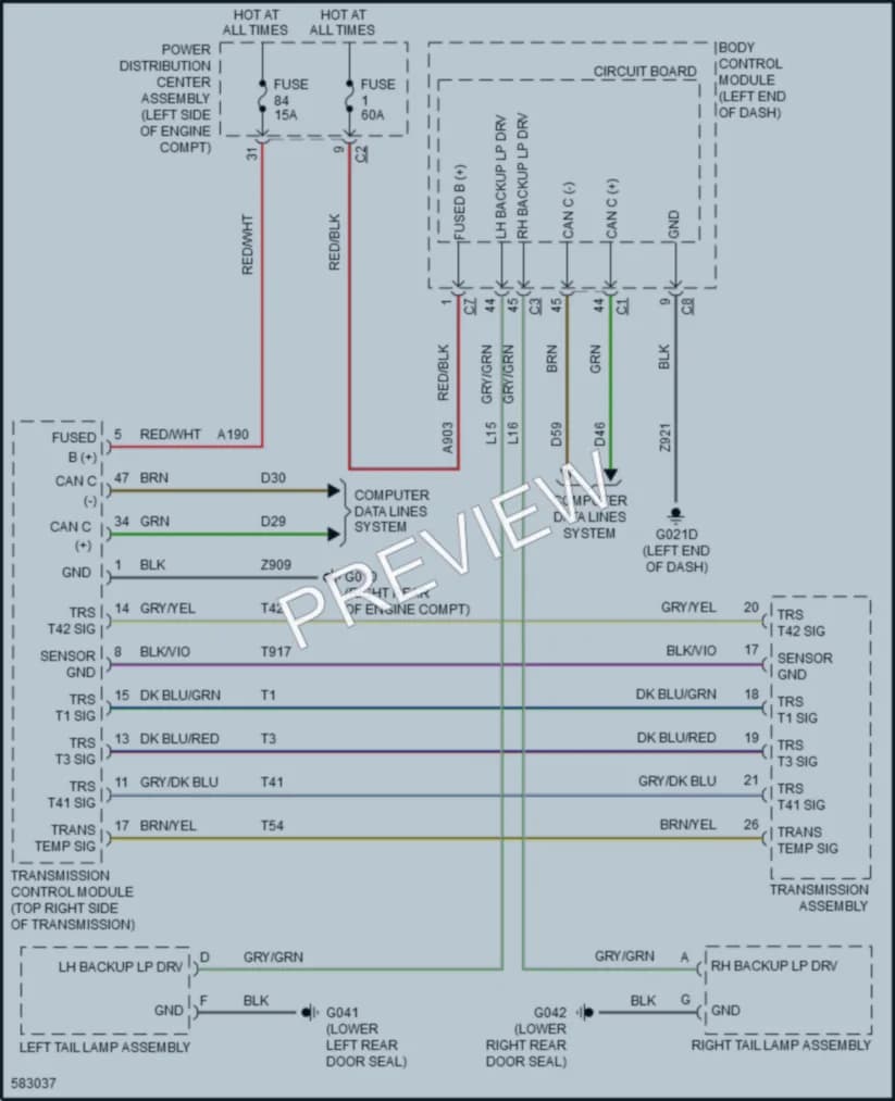 2018 Ram ProMasterCity Exterior Lights wiring diagram preview