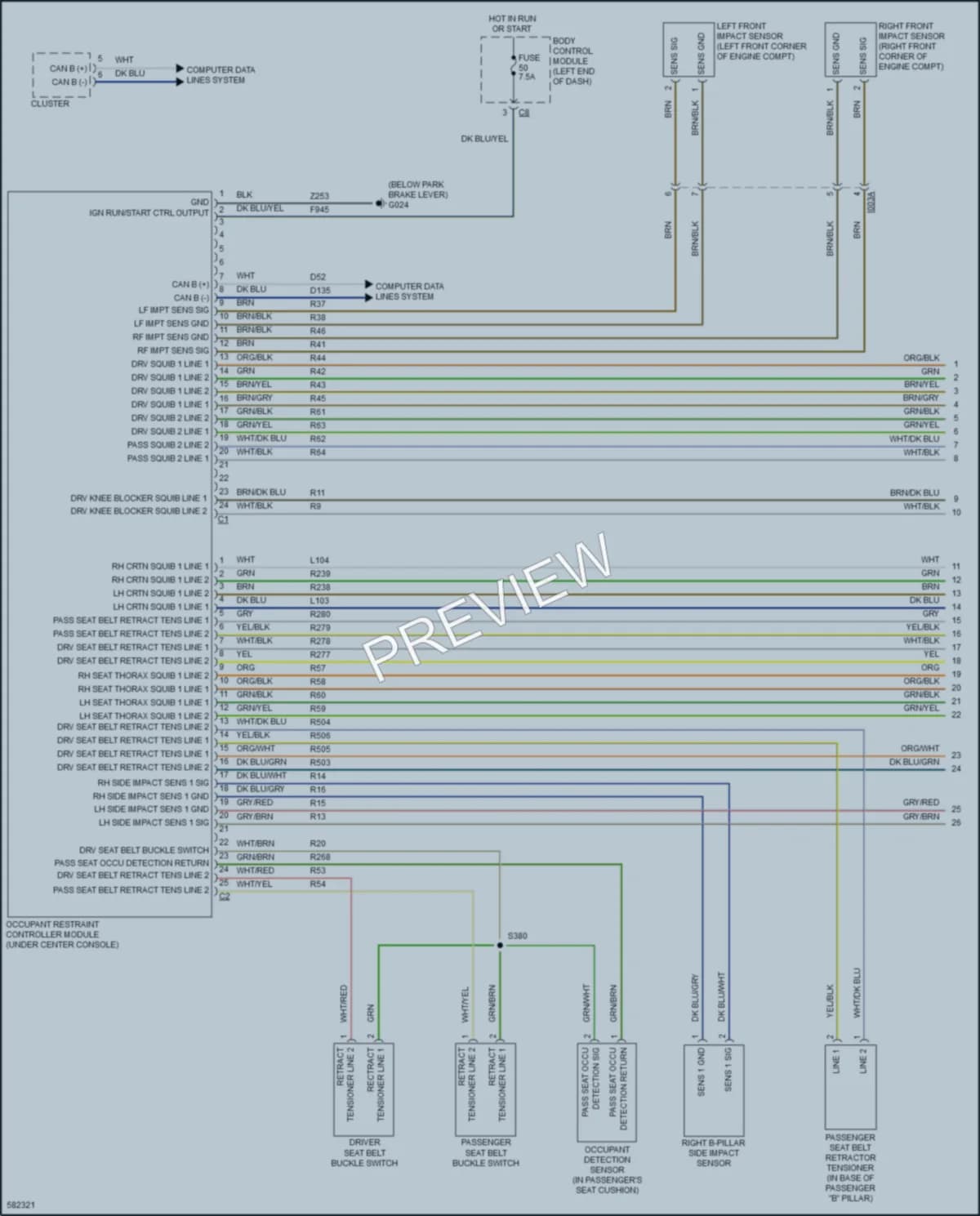 2018 Ram ProMasterCity Supplemental Restraints wiring diagram preview