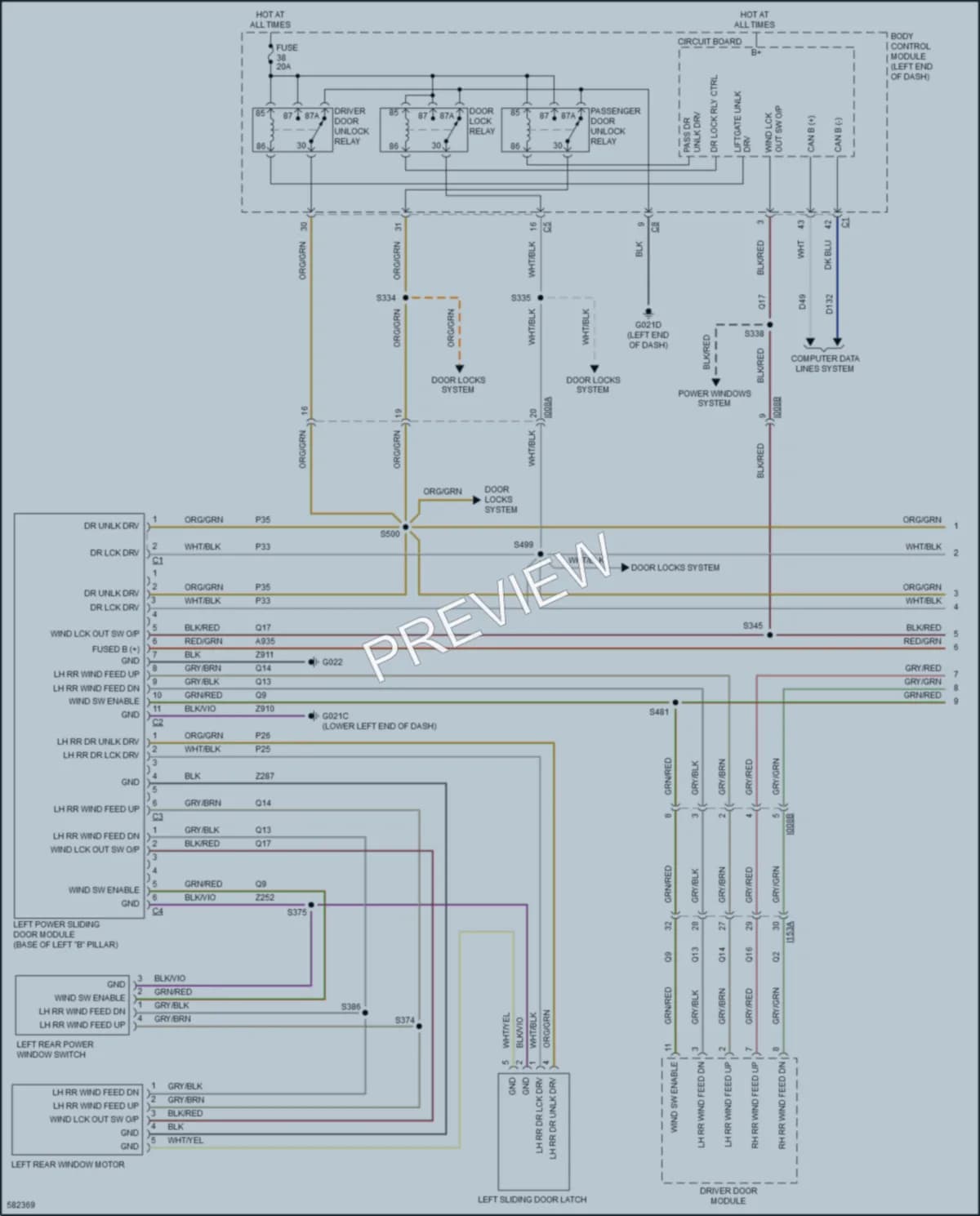 2018 Ram ProMasterCity Trunk Tailgate Fuel Door wiring diagram preview