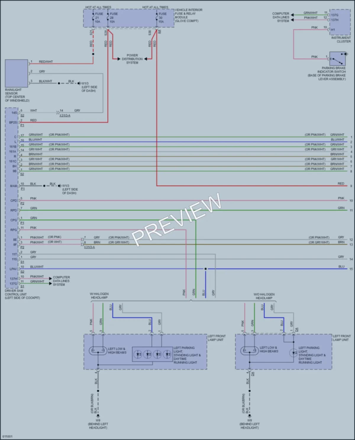 2018 Smart fortwoelectric Headlights wiring diagram preview