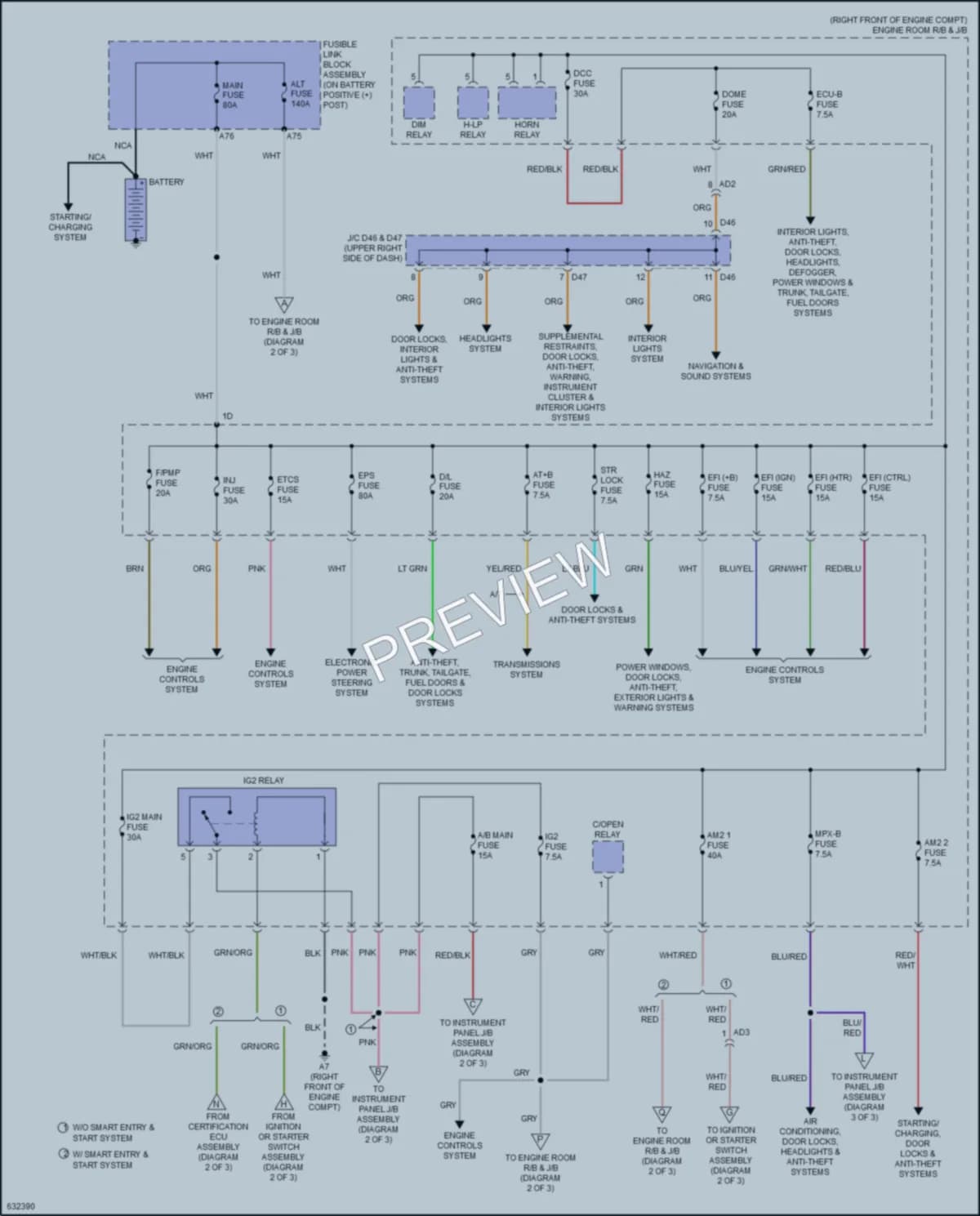 2018 Subaru BRZ Power Distribution wiring diagram preview