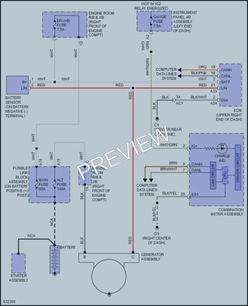 2018 Subaru BRZ Starting Charging wiring diagram preview