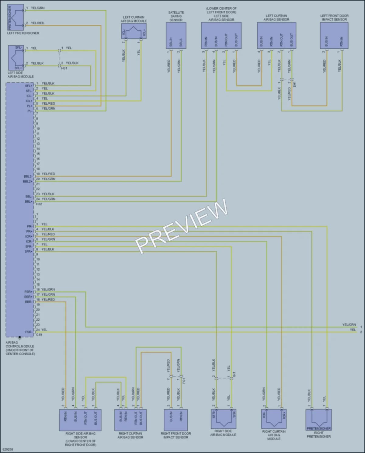2018 Subaru BRZ Supplemental Restraints wiring diagram preview