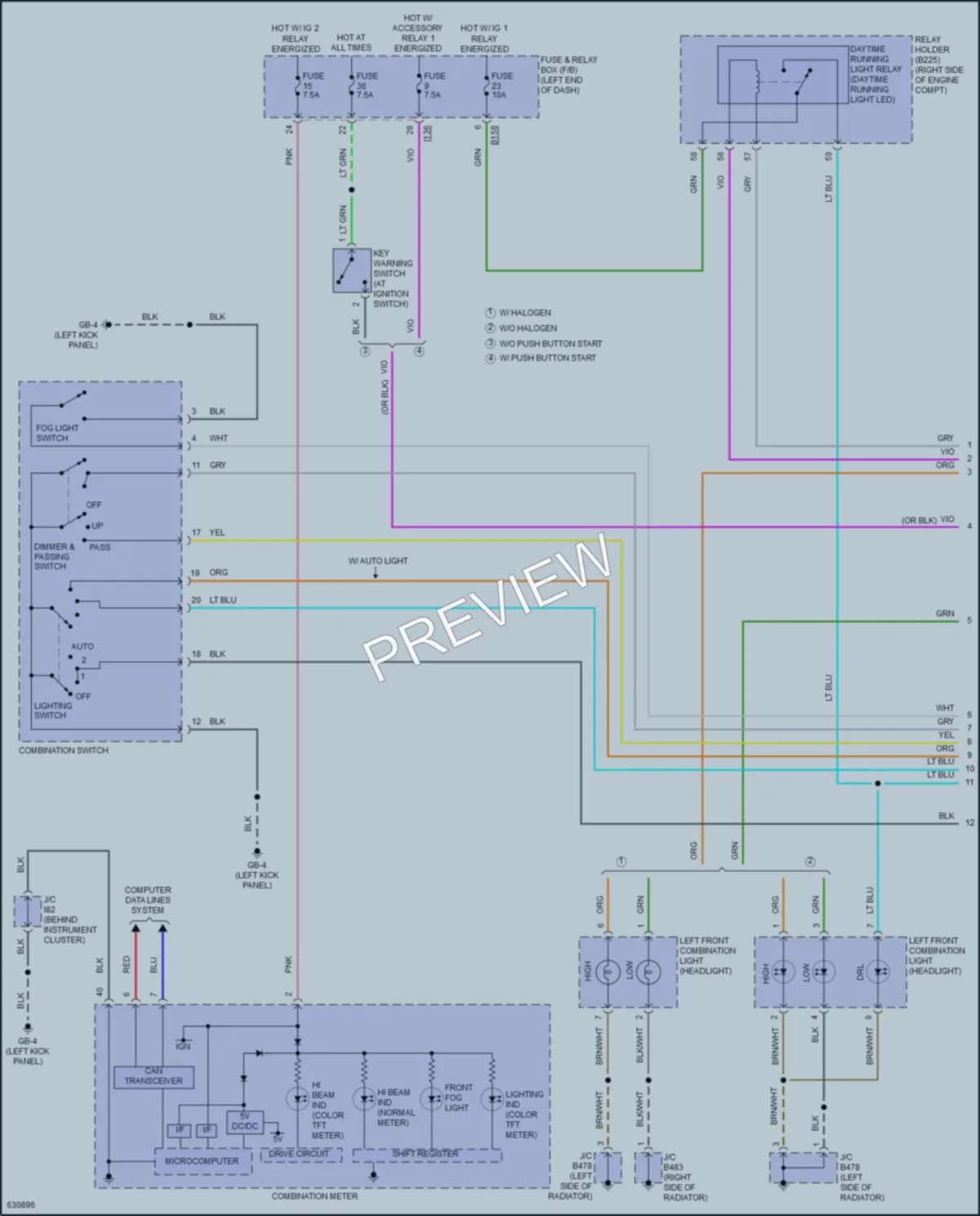 2018 Subaru Crosstrek Headlights wiring diagram preview