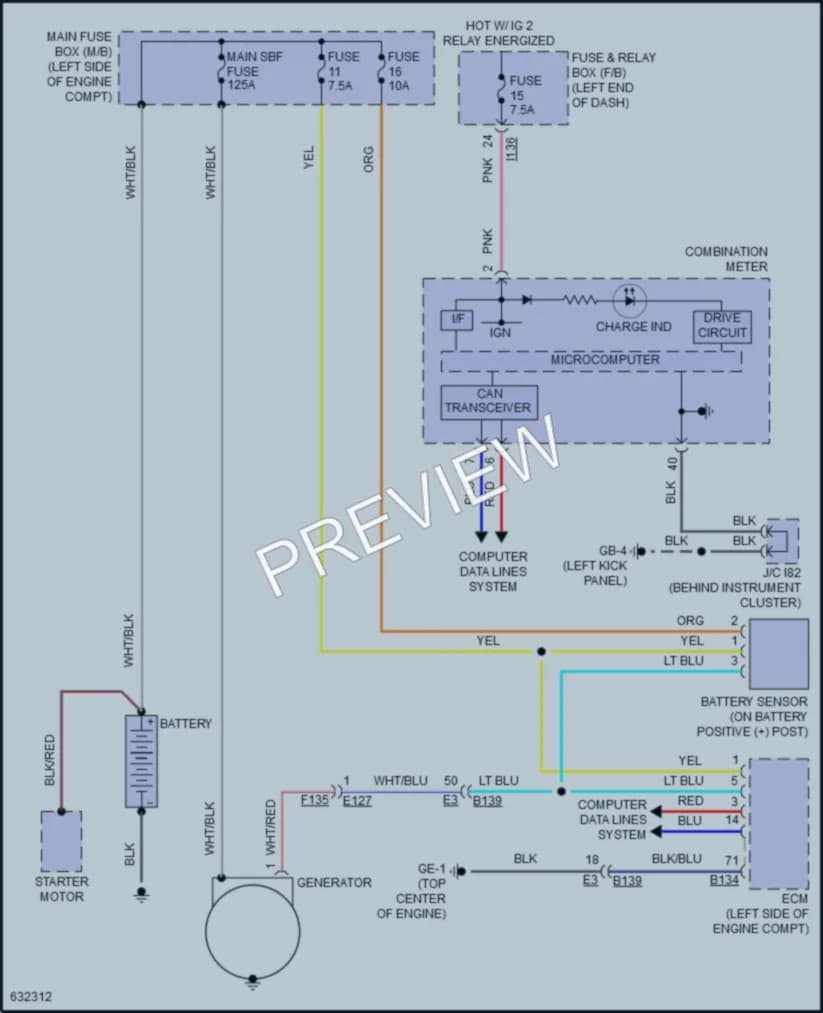 2018 Subaru Crosstrek Starting Charging wiring diagram preview