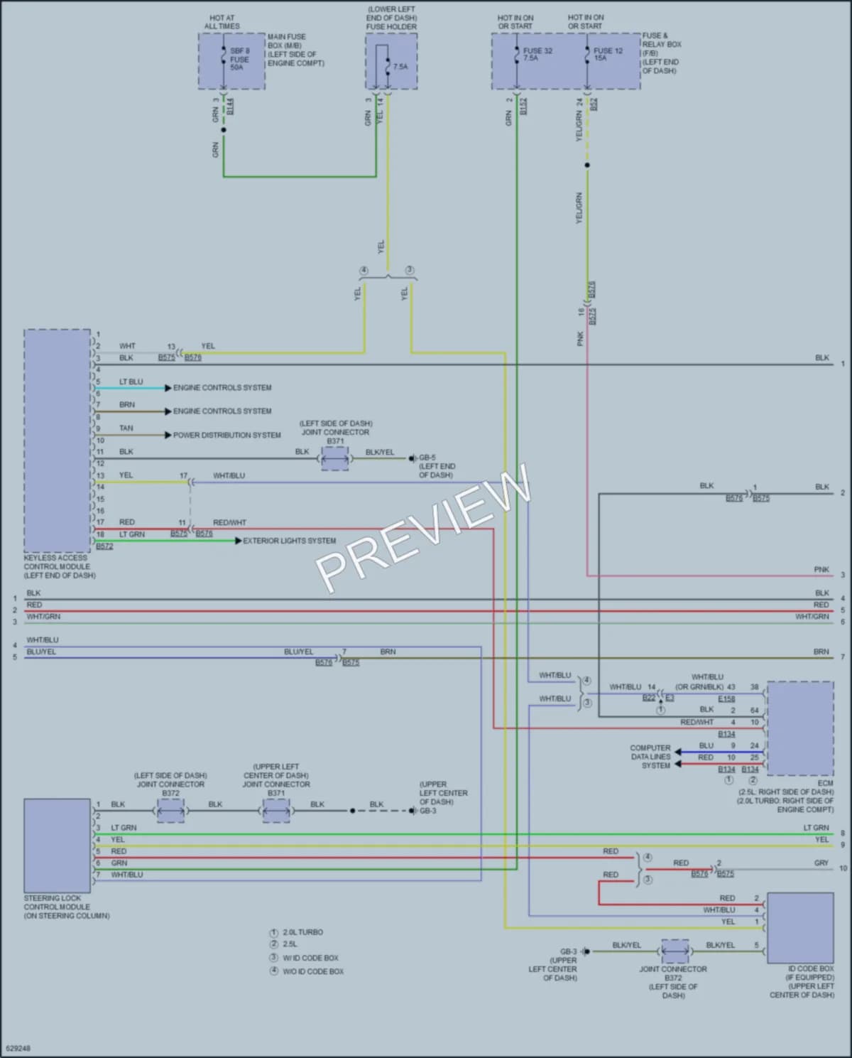 2018 Subaru Forester Anti Theft wiring diagram preview