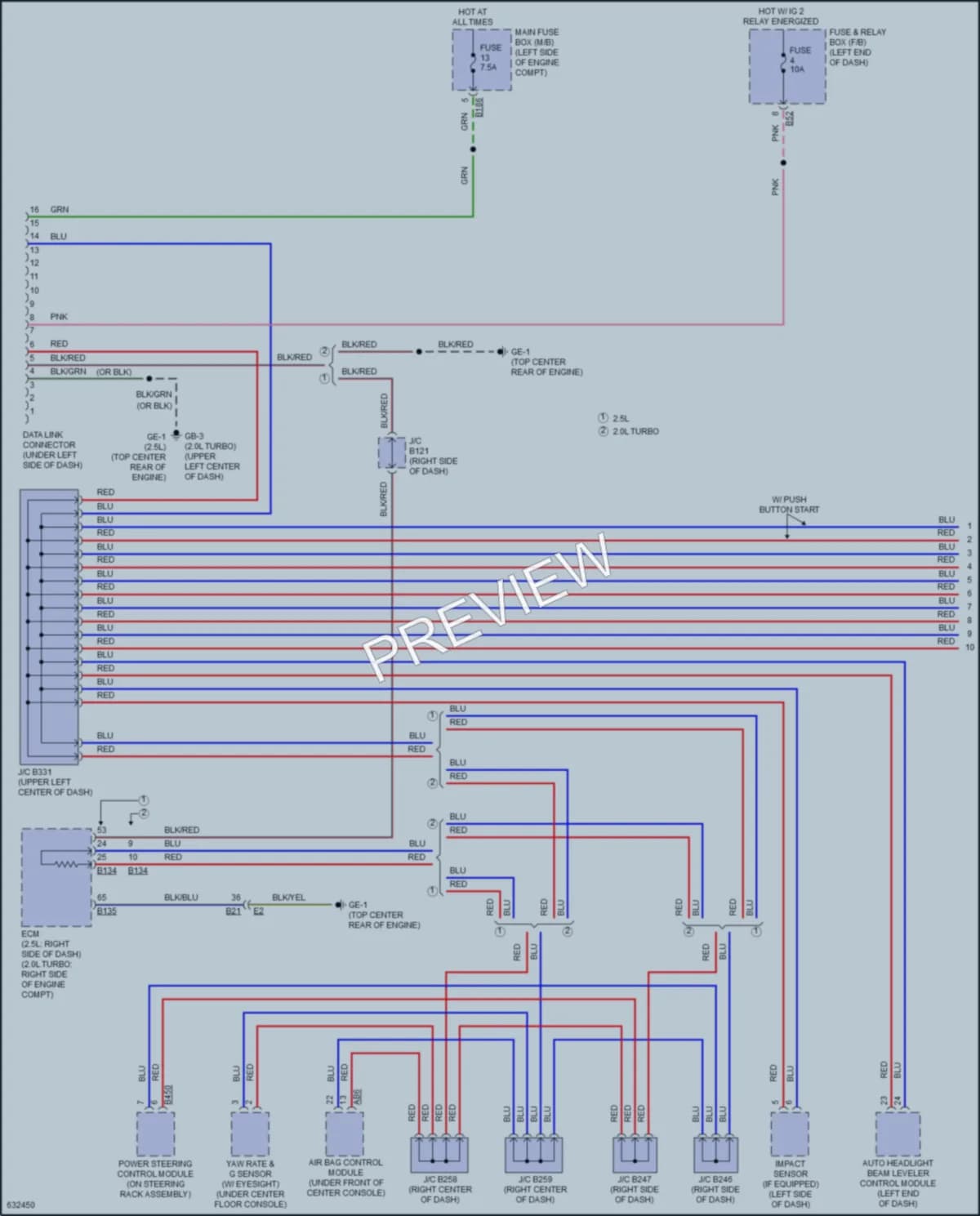 2018 Subaru Forester Computer Data Lines wiring diagram preview