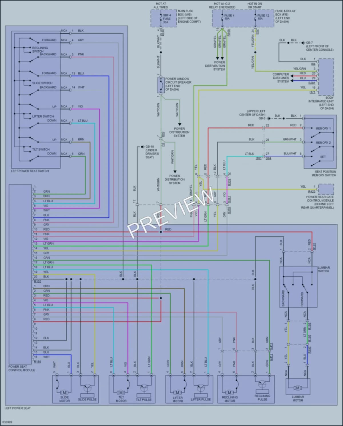2018 Subaru Forester Memory Systems wiring diagram preview