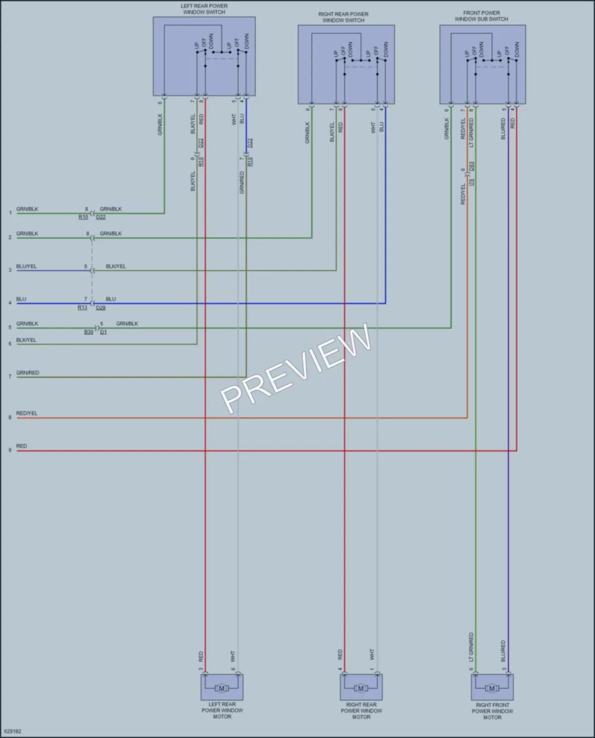 2018 Subaru Forester Power Windows wiring diagram preview