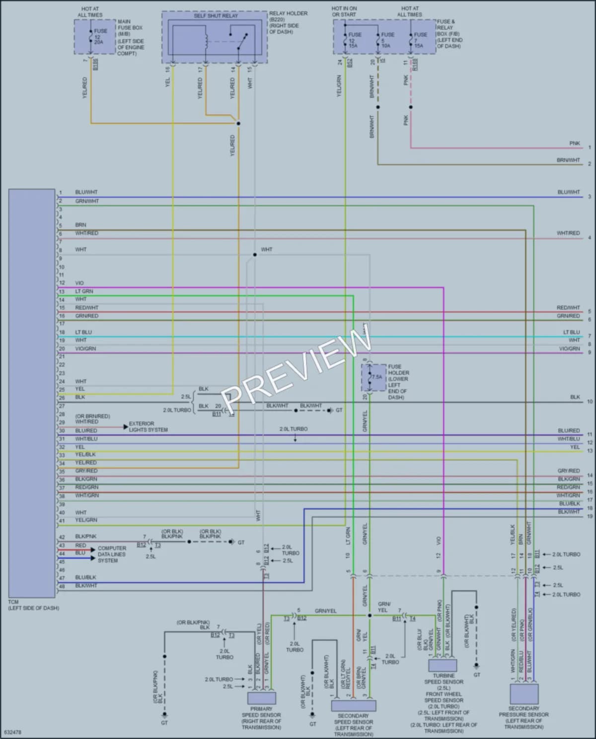2018 Subaru Forester Transmission wiring diagram preview