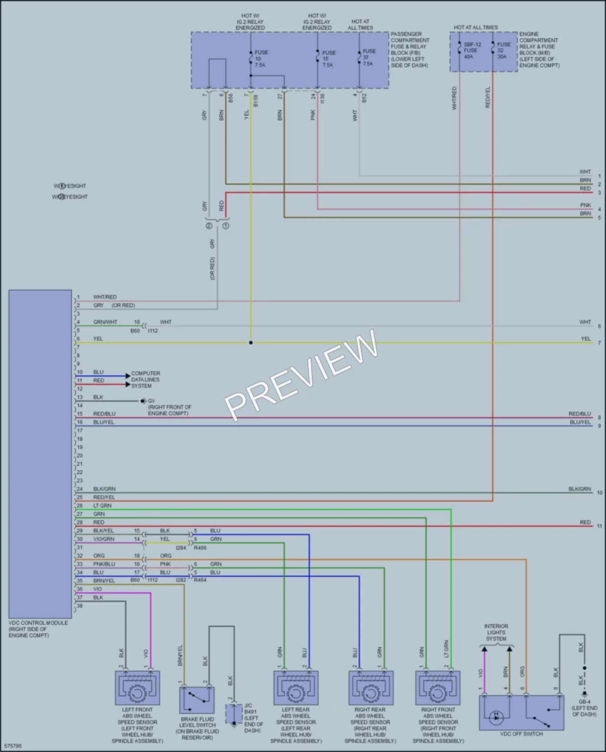 2018 Subaru Impreza Anti Lock Brakes wiring diagram preview