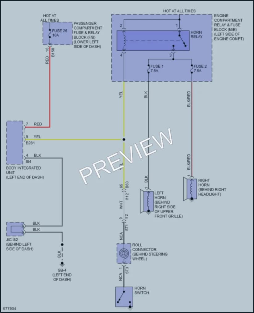 2018 Subaru Impreza Horn wiring diagram preview