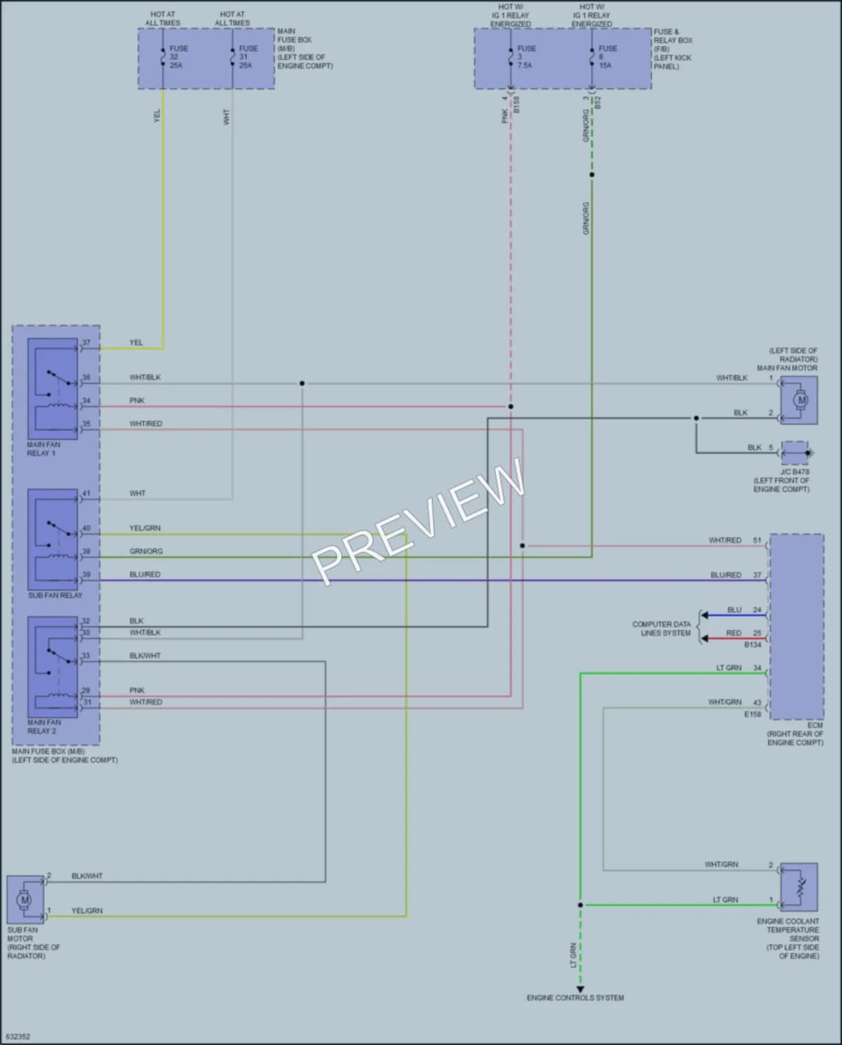 2018 Subaru Legacy Cooling Fan wiring diagram preview