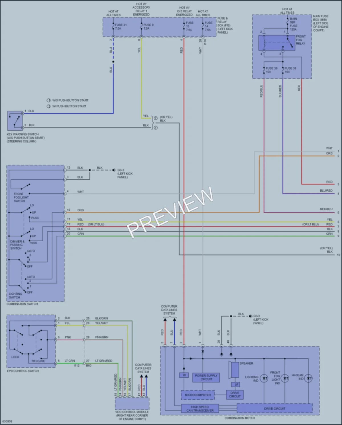 2018 Subaru Legacy Headlights wiring diagram preview
