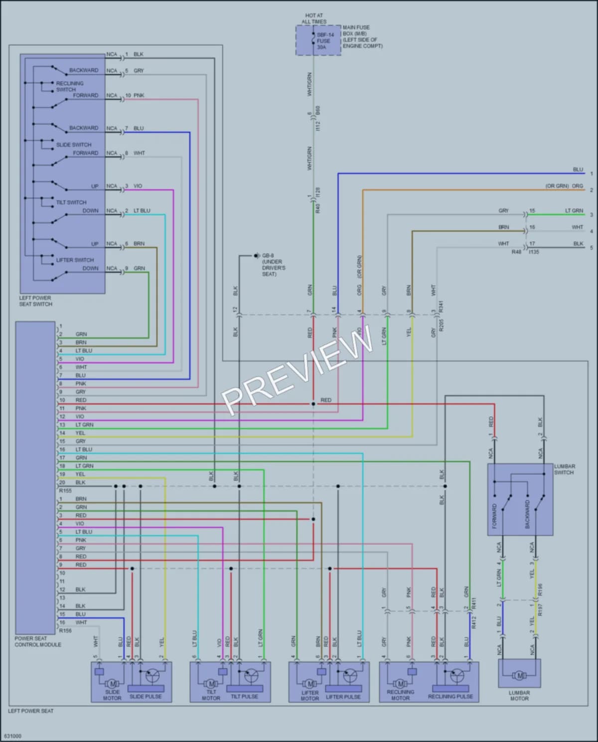 2018 Subaru Legacy Memory Systems wiring diagram preview