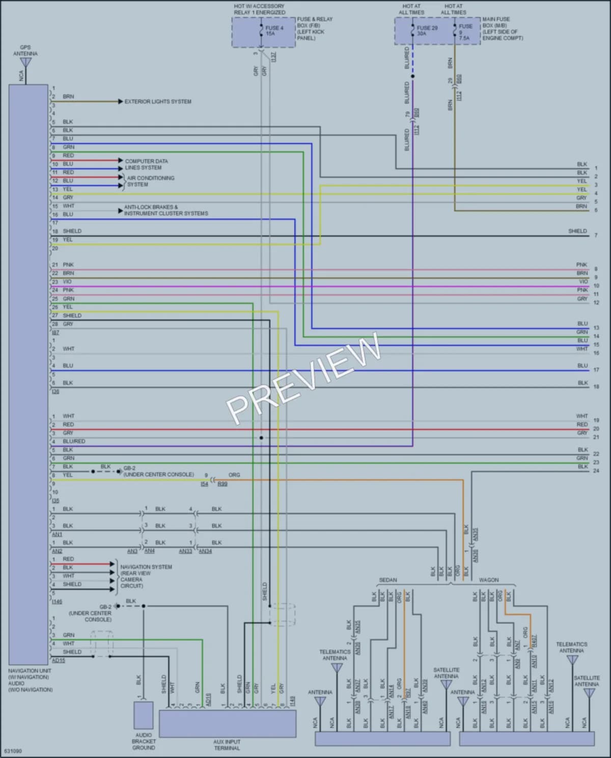 2018 Subaru Legacy Radio wiring diagram preview