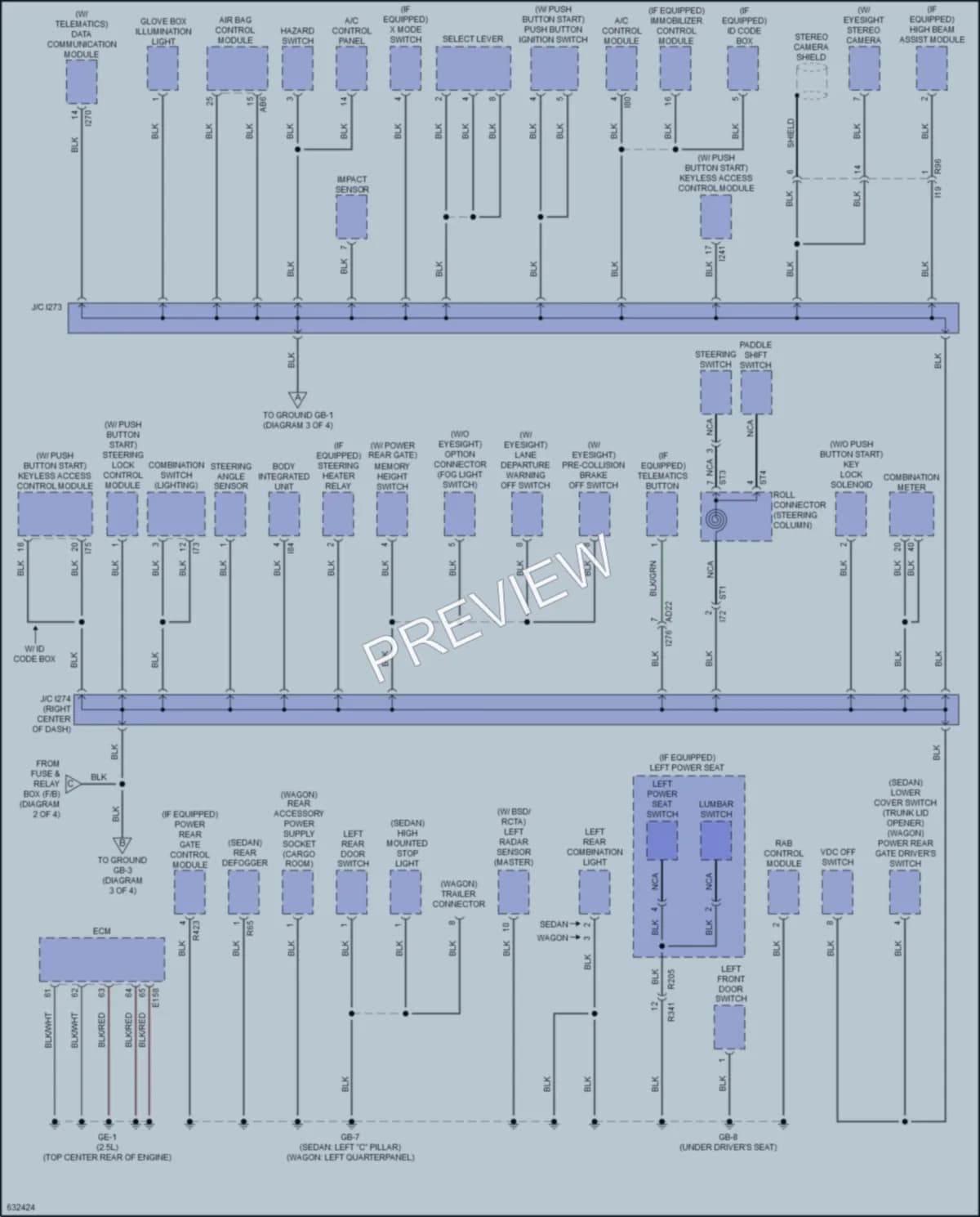 2018 Subaru Outback Ground Distribution wiring diagram preview