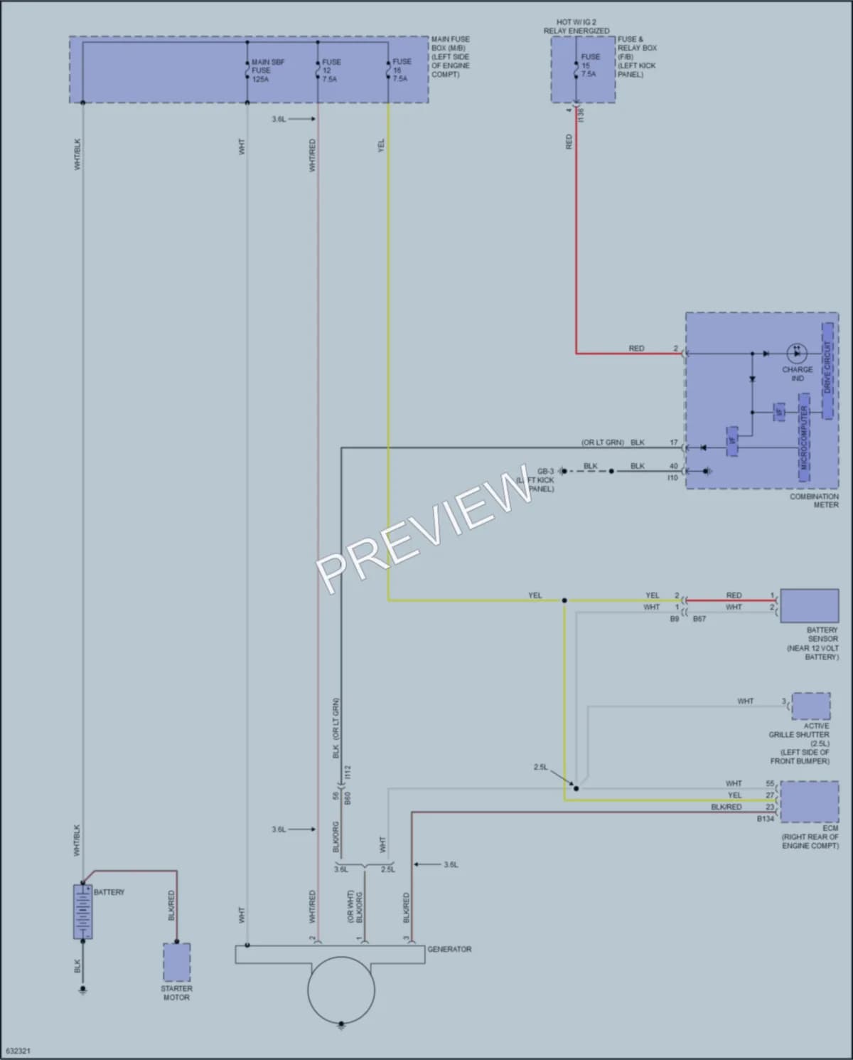 2018 Subaru Outback Starting Charging wiring diagram preview