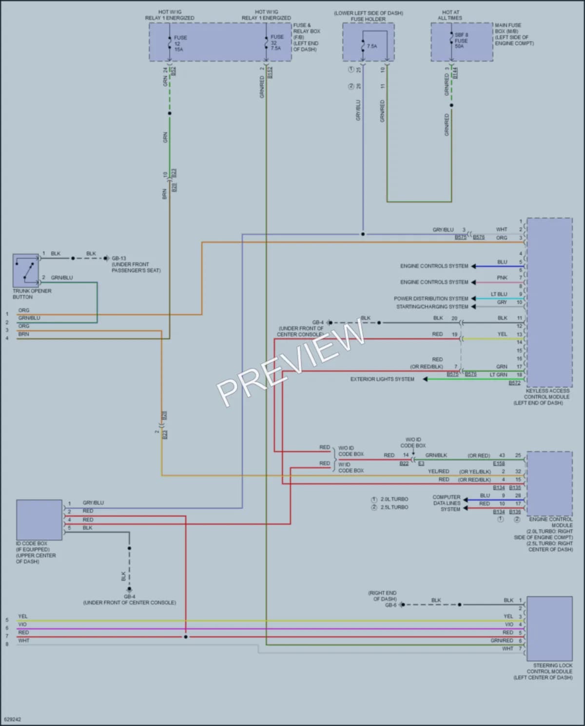 2018 Subaru WRX Anti Theft wiring diagram preview