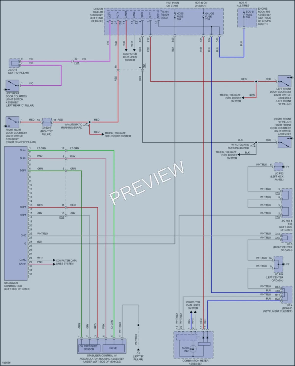 2018 Toyota 4Runner Electronic Suspension wiring diagram preview