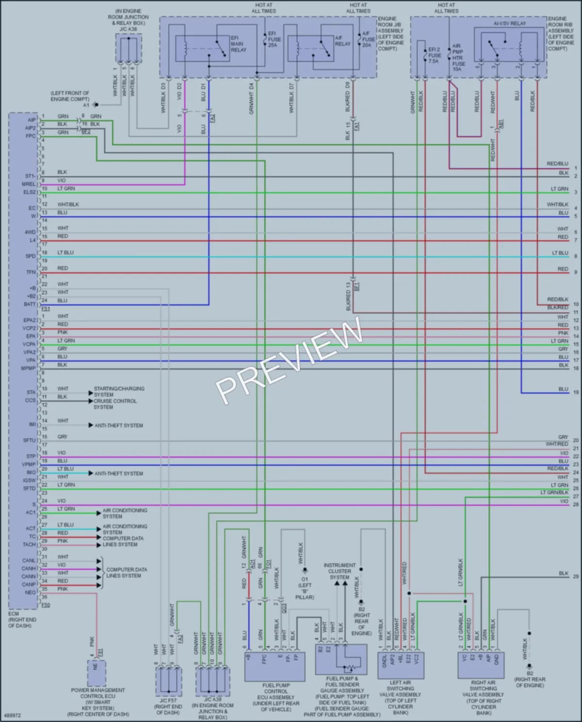 2018 Toyota 4Runner Engine Performance wiring diagram preview