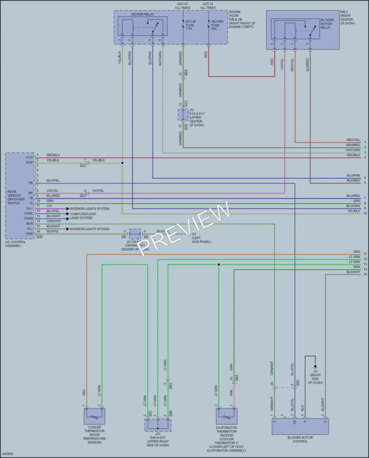 2018 Toyota 86 Air Conditioning wiring diagram preview