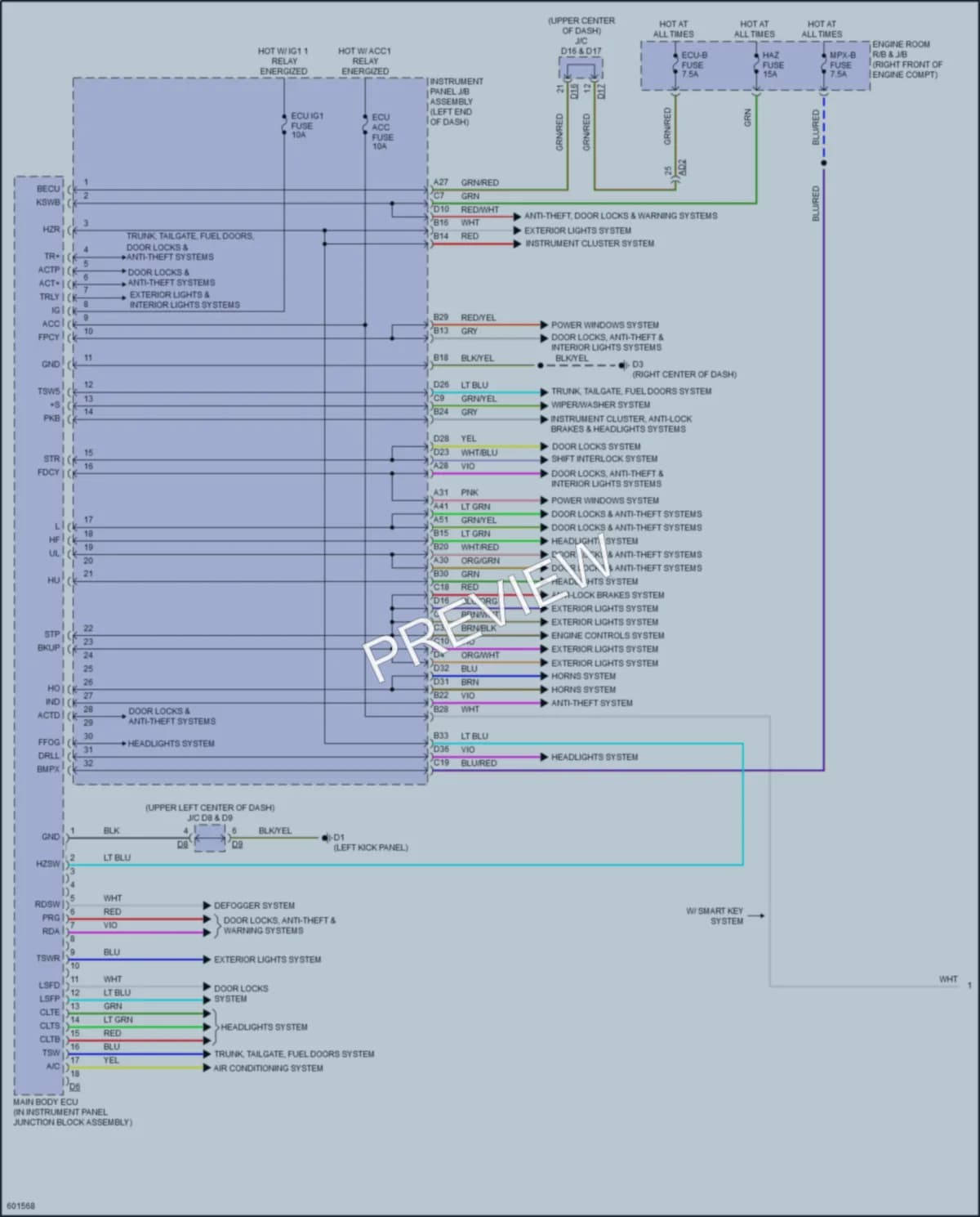 2018 Toyota 86 Body Control Modules wiring diagram preview