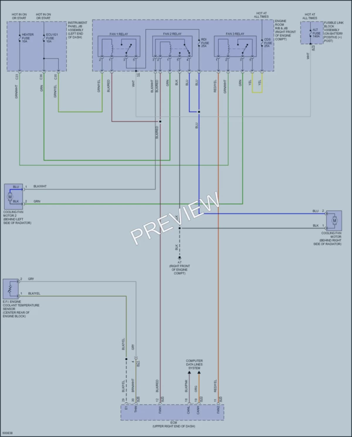 2018 Toyota 86 Cooling Fan wiring diagram preview