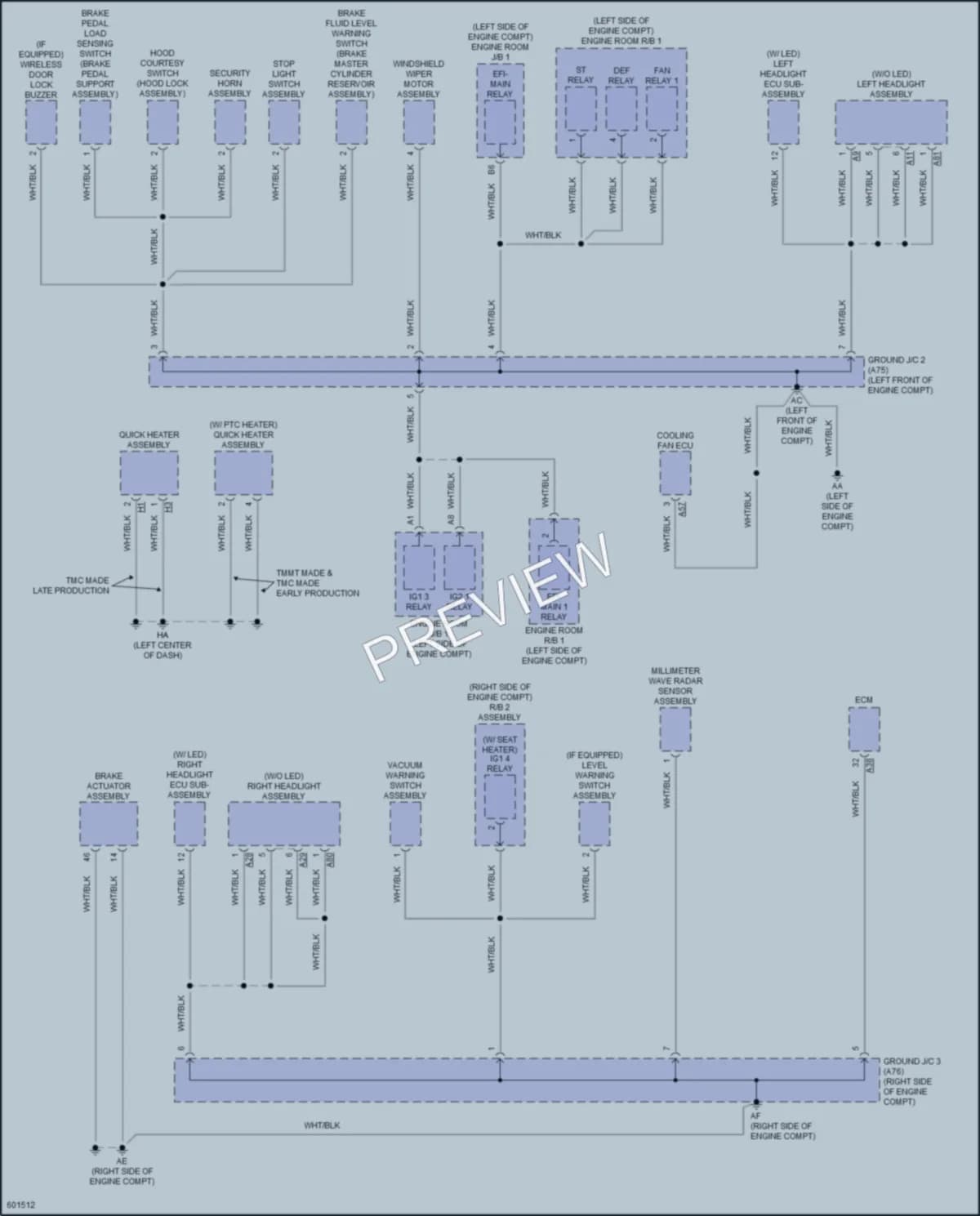 2018 Toyota CHR Ground Distribution wiring diagram preview
