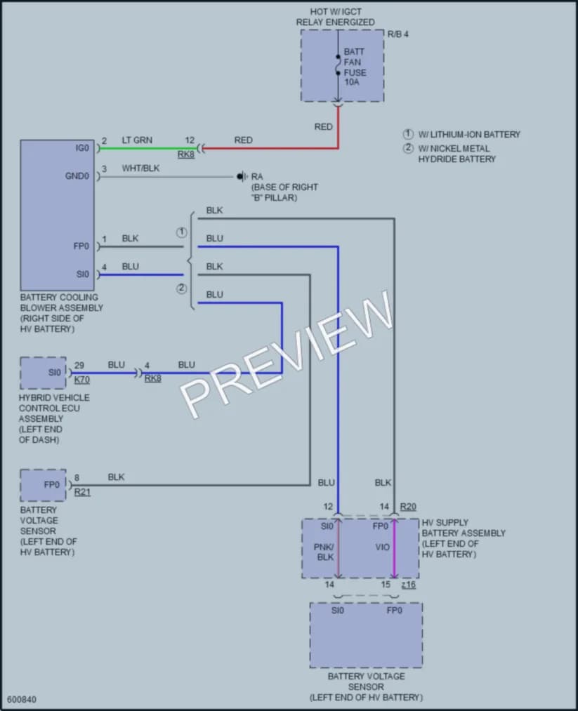 2018 Toyota Camry Cooling Fan wiring diagram preview