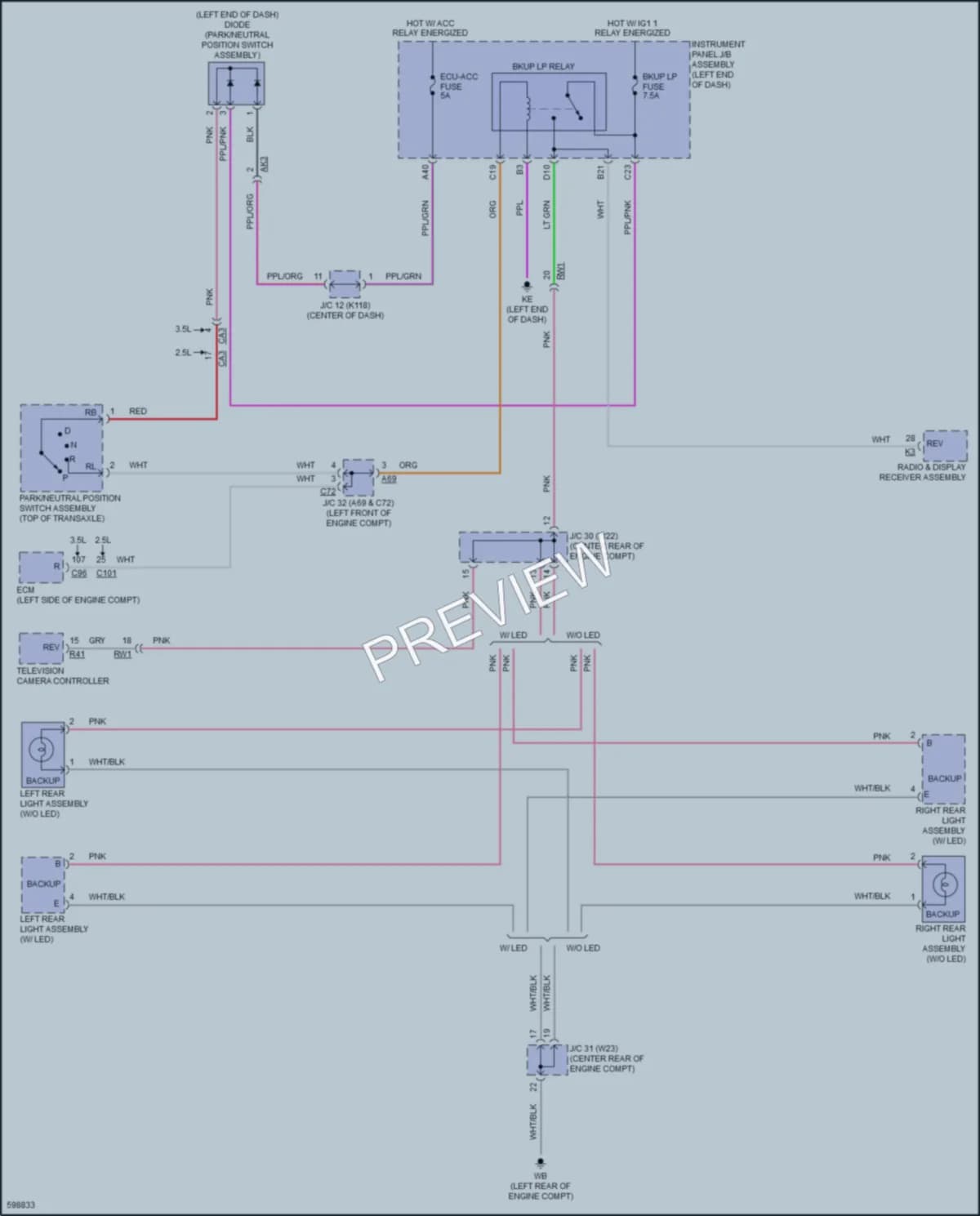 2018 Toyota Camry Exterior Lights wiring diagram preview