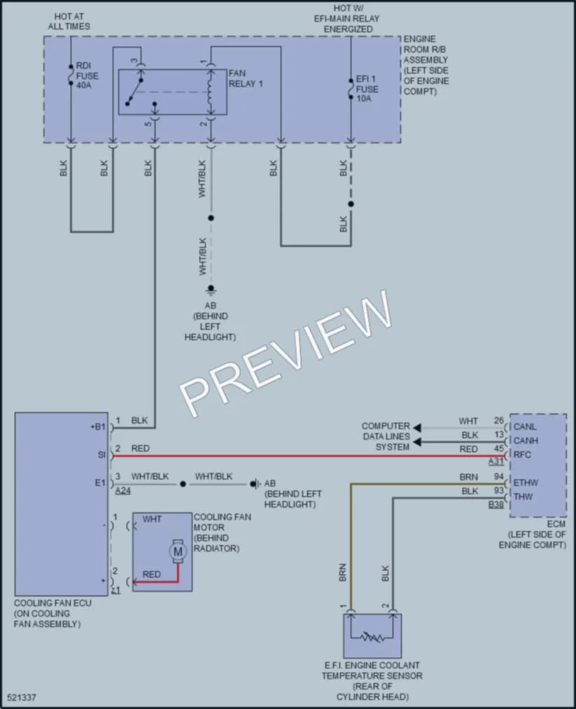2018 Toyota CorollaiM Cooling Fan wiring diagram preview