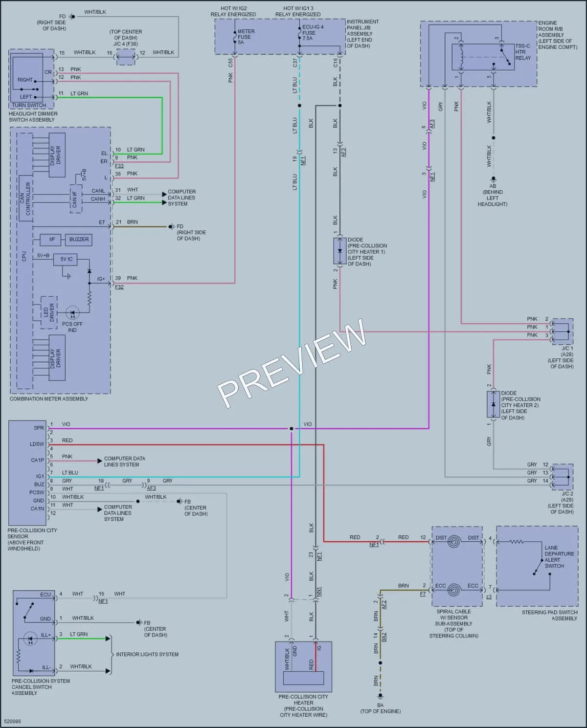 2018 Toyota CorollaiM Navigation wiring diagram preview